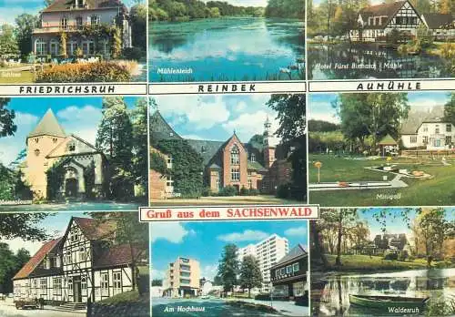 Mini-golf related multi view post card Germany Gruss aus dem Sachsenwald