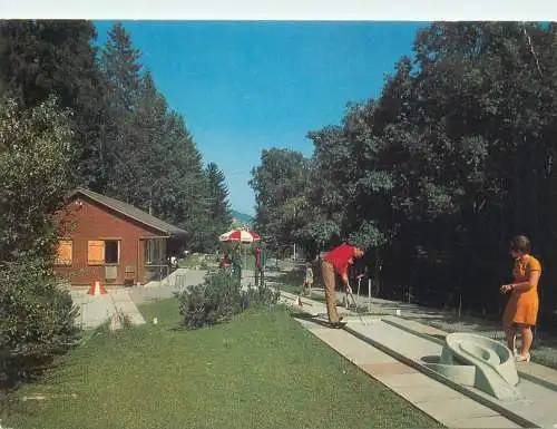 Mini-golf related post card Switzerland Sommer u. Wintersportplatz am Santis  Kurpark mit Kleingolfanlage Eggenwaldi