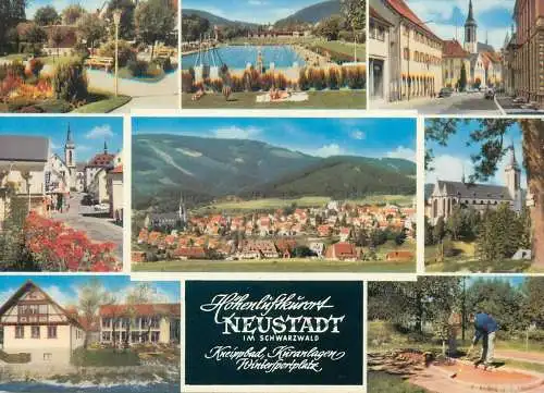 Mini-golf related multi view post card Germany Hohenluftkurort Neustadt im Schwarzwald