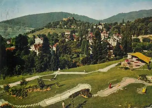 Mini-golf related post card Germany Thermalkurort Badenweiler Schwarzwald Mini Golfplatz