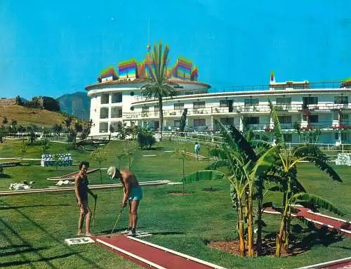 Mini-golf related post card Spain Fuenigrola hotel Mare Nostrum