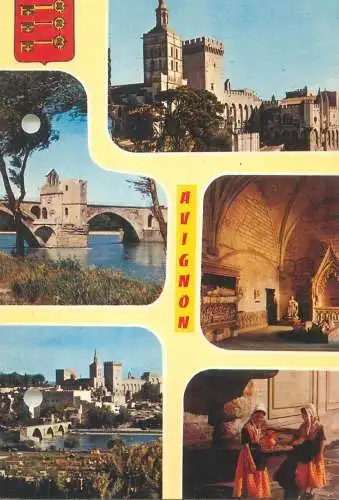 Postcard France Vaucluse Avignon (Palais & Pont)