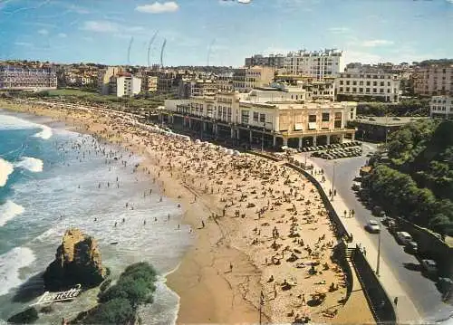 Postcard France beach view Loriette 1963