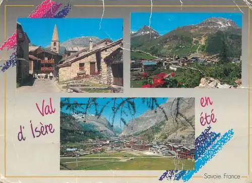 Postcard France Savoie en haute Tarentaise Val d'Isere 1992