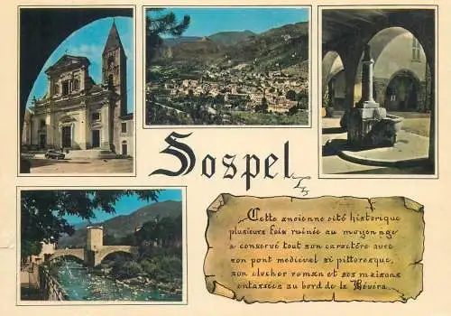 Postcard France Alpes Maritimes Sospel