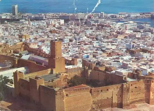 Postcard Tunisia Sousse fortress aerial view