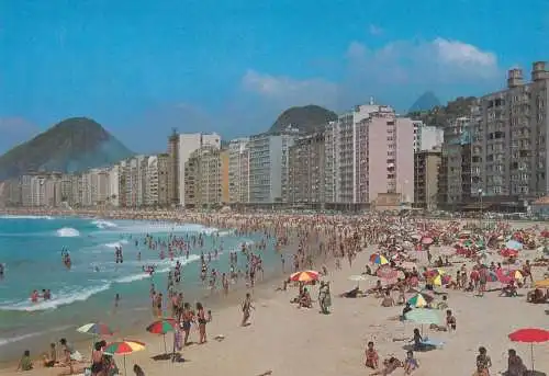 Postcard Brasil Rio de Janeiro Copacabana beach