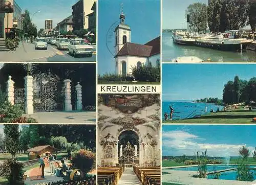 Mini-golf related multi view post card Switzerland Kreuzlingen