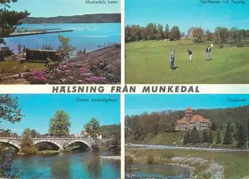 Mini-golf related multi view post card Munkedal Sweden