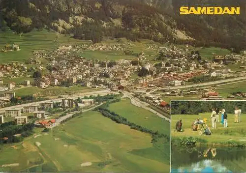 Mini-golf related post card Samedan Engadin Switzerland