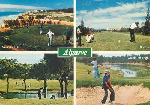 Mini-golf related multi view post card Algarve Portugal