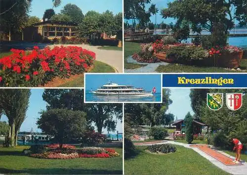 Mini-golf related multi view post card Kreuzlingen Switzerland