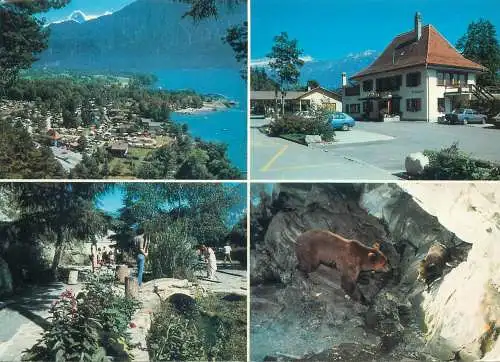 Mini-golf related multi view postcard Camping Restaurant Landhaus Manor Farm AG Interlaken Thunersee Switzerland