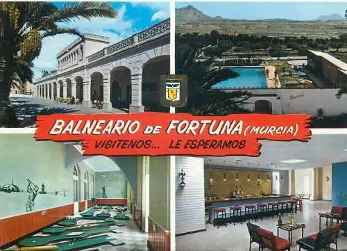Mini-golf related multi view postcard Balneario de Fortuna Murcia Spain