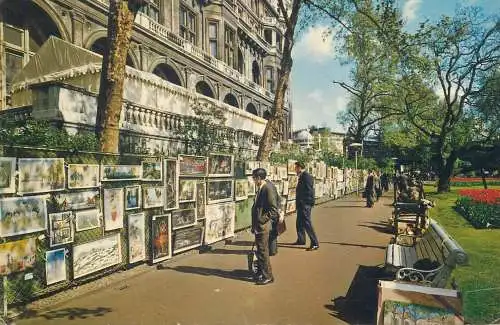 Postcard UK England London embankment gardens 1967