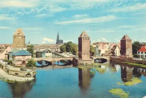 Postcard France Alsace Strasbourg les ponts couverts 1984
