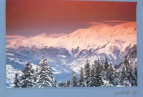 Postcard France prestige winter scene 1992 Agep