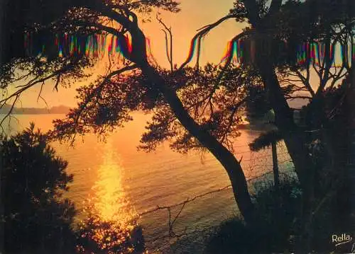 Postcard France La Cote d'Azur coucher de soleil 1975