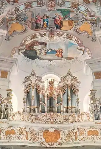 Postcard Germany Die Wies church of Pilgrimage