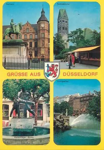 Postcard Germany Dusseldorf 1985 multi view