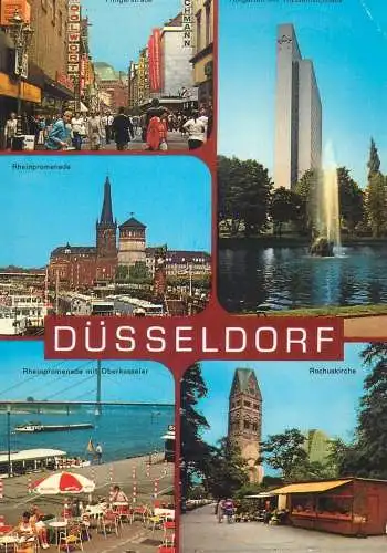 Postcard Germany Dusseldorf 1983 multi view