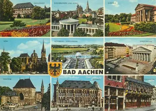 Postcard Germany Bad Aachen multi view