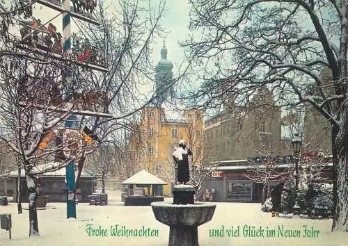 Postcard Germany Munchen 1981 winter scene cathedral