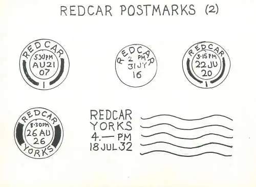 Redcar Postmarks Cleveland Philatelic Society