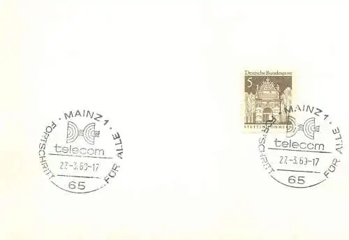 Deutschland Mainz telecom 1969 cancel stationery