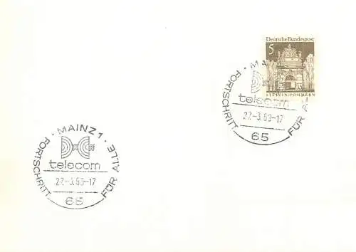 Deutschland Mainz telecom cancel 1969