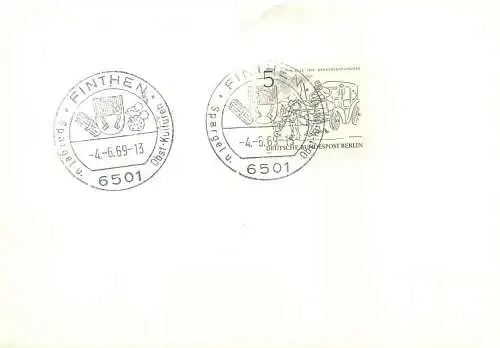 Deutschland 1969 Finthen cancel