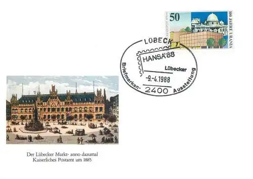 Deutschland Postkarte Das Lubecker Markt Lubeck 1988