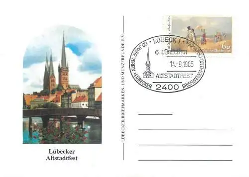 Deutschland Postkarte Lubeck 1985 Lubecker Altstadtfest