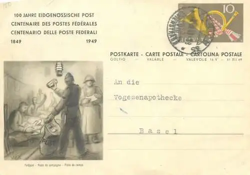 Suisse centenaire des Postes Federales 1949