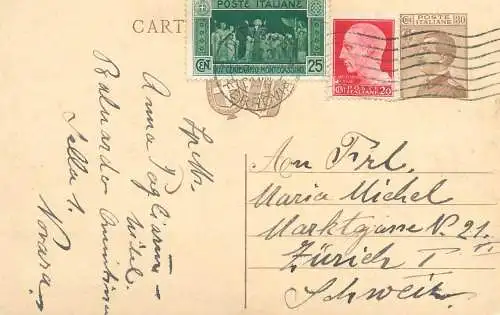 Poste Italiane uprated stationery card 1929