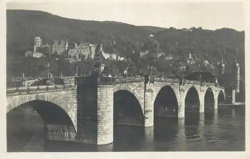 Heidelberg schloss und brucke 1929