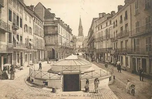 Postcard Belgium Plombieres les bains romains rue Stanislas 1920