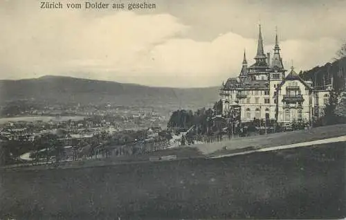 Postcard Switzerland Zurich vom Dolder castle