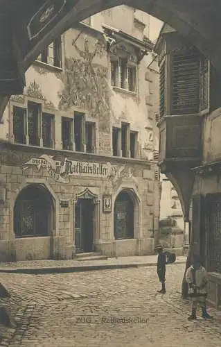 Postcard Switzerland Rathauskeller 1916