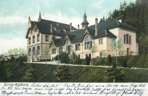 Postcard Switzerland Zurich Rigiblick 1922