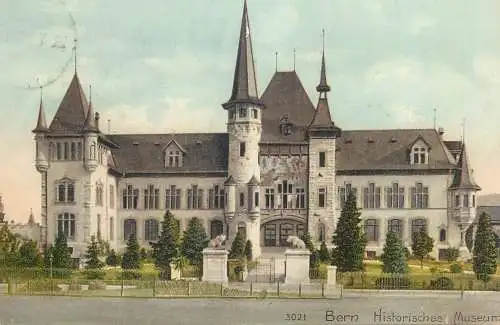 Postcard Switzerland Bern Historisches museum 1909