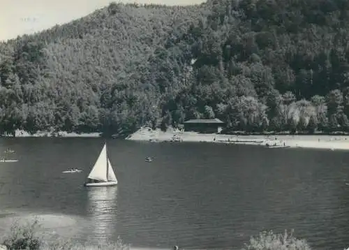 Postcard Poland Zagórze Śląskie sailboat