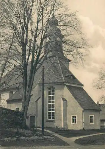 Postcard Place to identify jahre kirche zu oberschöna 1948