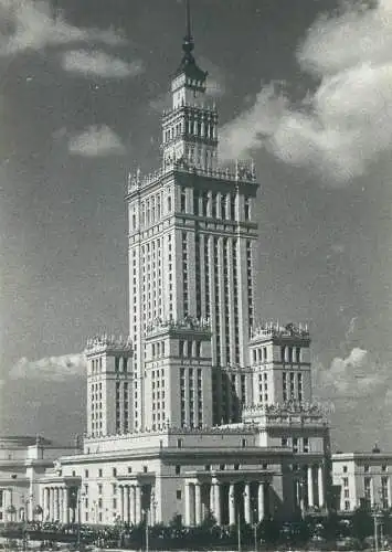 Postcard Poland Warszaw 1957 culture palace