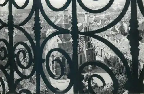 Postcard Hungary Sopron view from Fire tower 1965