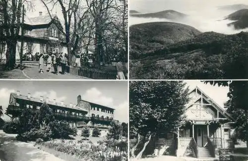 Postcard Hungary Dobogo-ko mountain multi view 1978
