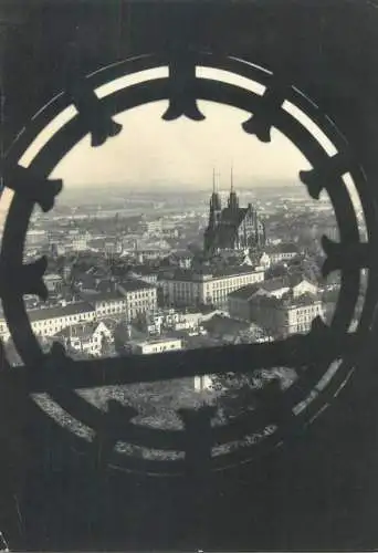 Postcard Czech Republic Brno from above 1971