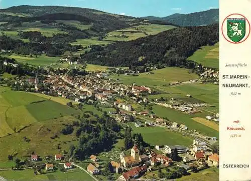 Postcard Austria St. Marein Neumarkt aerial 1974