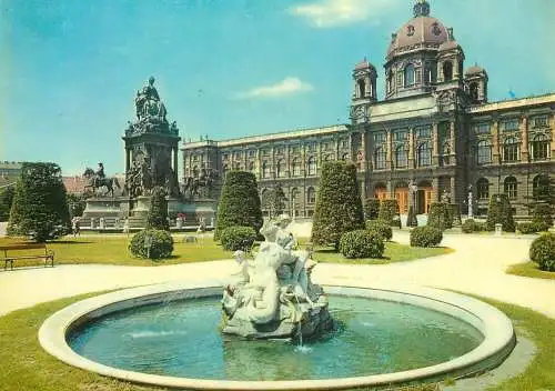 Postcard Austria Wien Maria Theresia monument museum