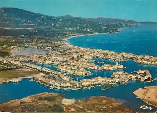 Postcard France Var Port Grimaud aerial